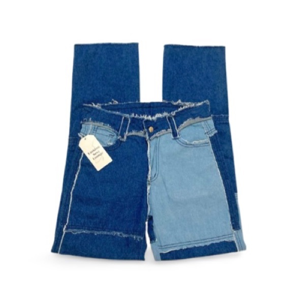 Fashion Sexy Lounge Distressed Patchwork High Waist Jeans - Size Medium - Picture 4 of 9